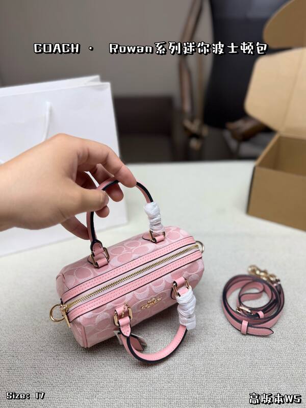 Coach Rowan Pink Signature Jacquard mini crossbody — Premium Replica