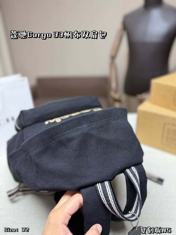 Coach Cargo Black canvas backpack — Premium Replica