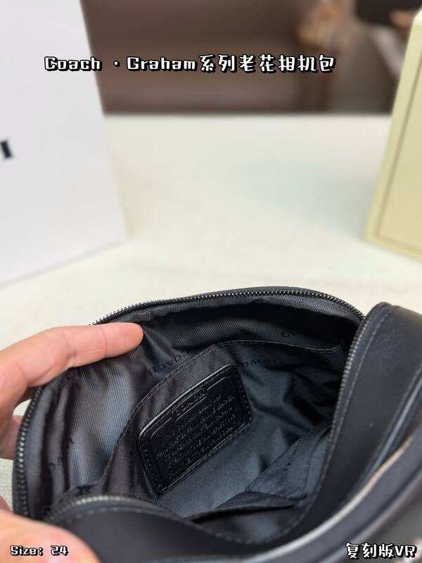 Coach Graham Black signature coated canvas crossbody — Premium Replica