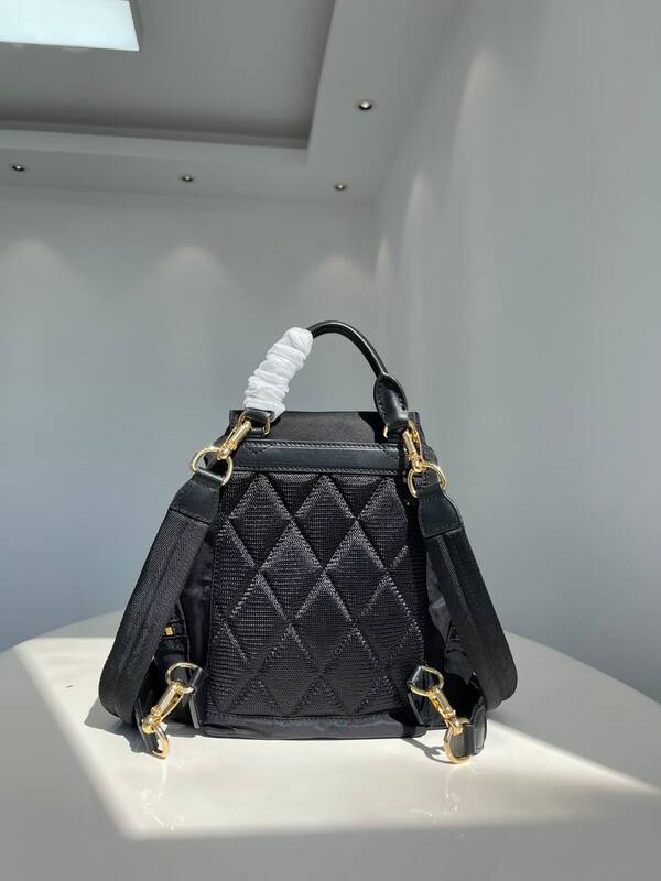 Burberry Black nylon with gold hardware 26x16x11cm backpack — 1:1 Replica