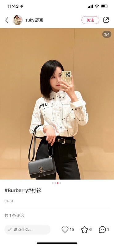 Burberry Grey 25x18x10cm shoulder bag — 1:1 Replica