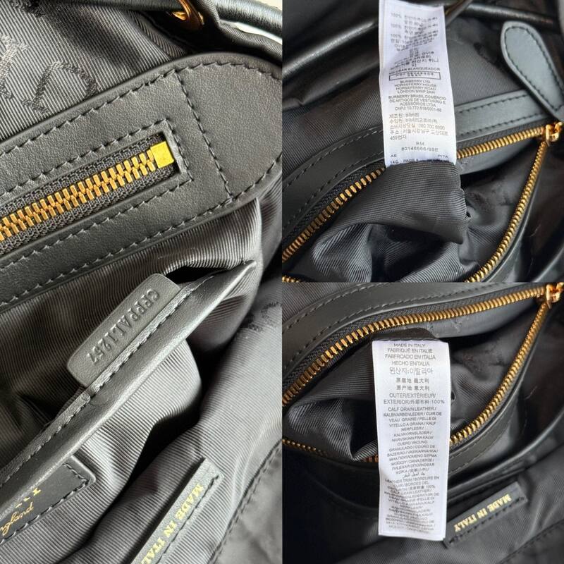 Burberry Black nylon with brown leather trim 22 x backpack — Top Quality Replica