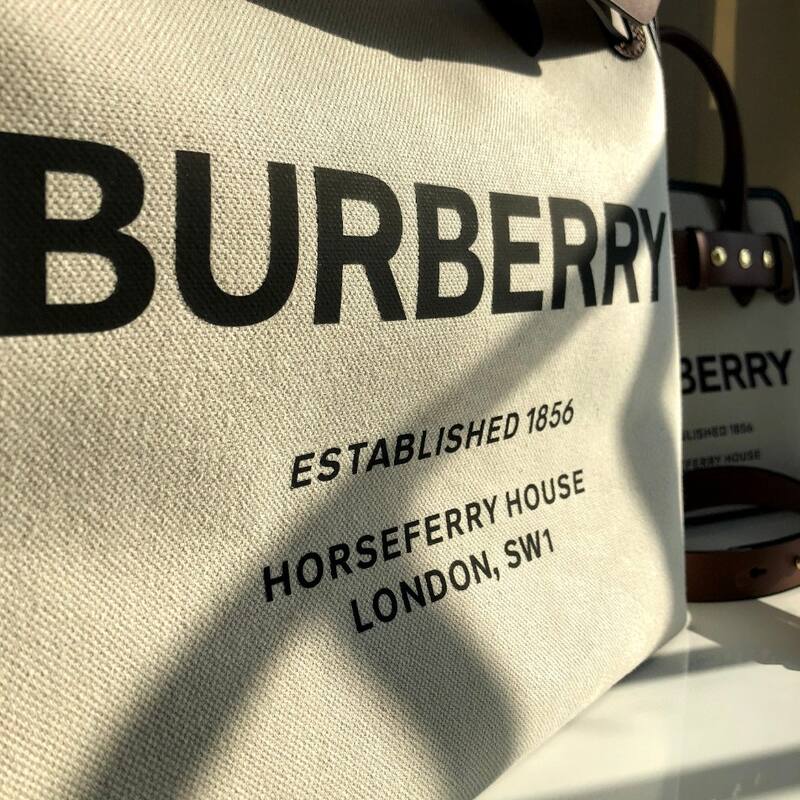 Burberry Beige canvas with brown leather trim 40x20x39cm tote — 1:1 Replica