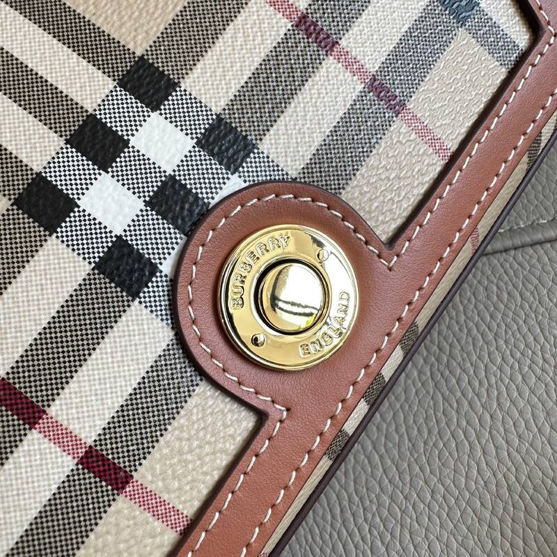 Burberry Vintage Check with Brown Leather Trim crossbody bag — Top Quality Replica
