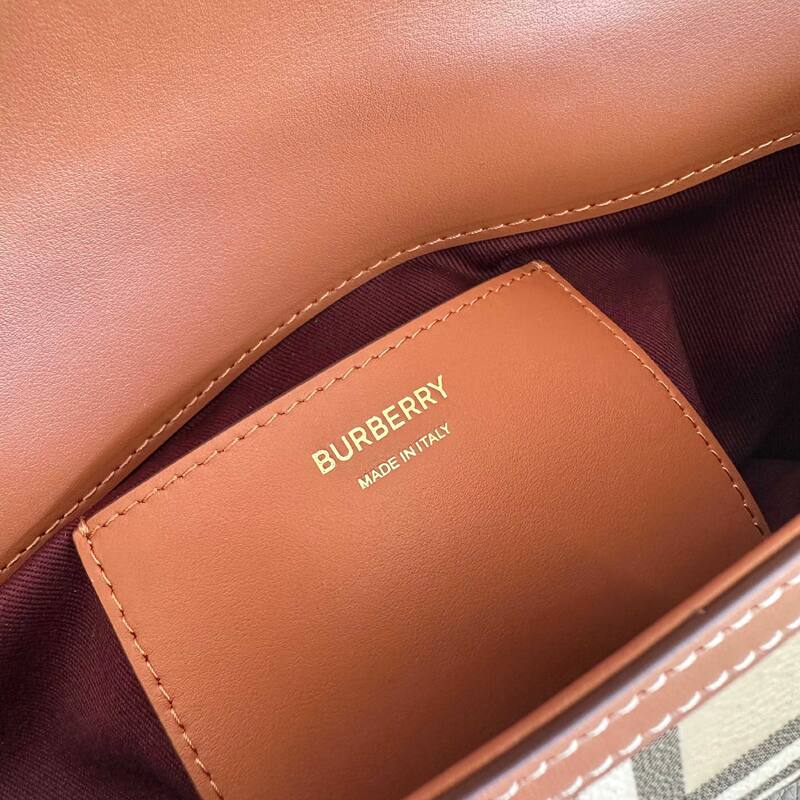 Burberry Vintage Check with Brown Leather Trim crossbody bag — Top Quality Replica