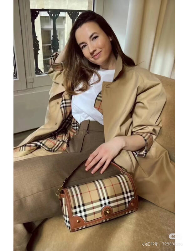 Burberry Vintage Check with Brown Leather Trim shoulder bag — 1:1 Replica