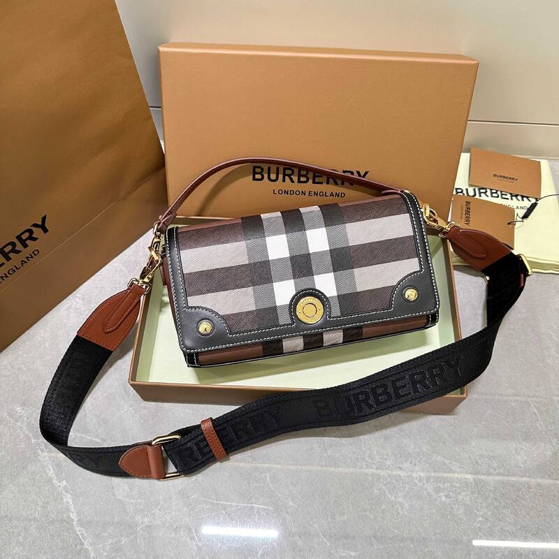 Burberry Vintage Check with Briar Brown Leather Trim crossbody bag — 1:1 Replica