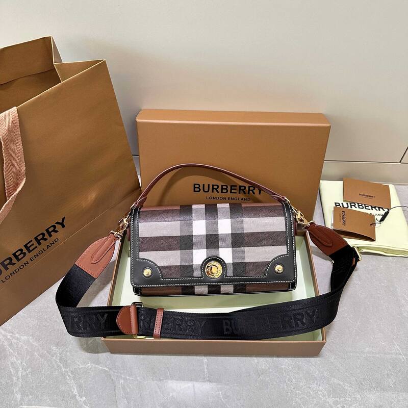 Burberry Vintage Check with Briar Brown Leather Trim crossbody bag — 1:1 Replica