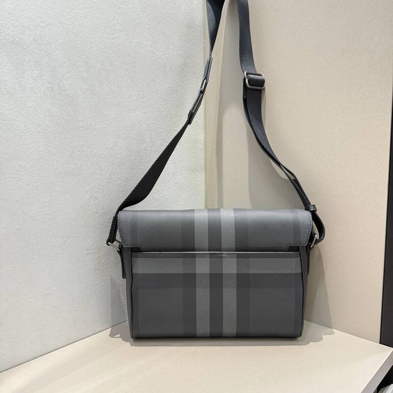 Burberry Charcoal Check messenger bag — AAA Quality Replica