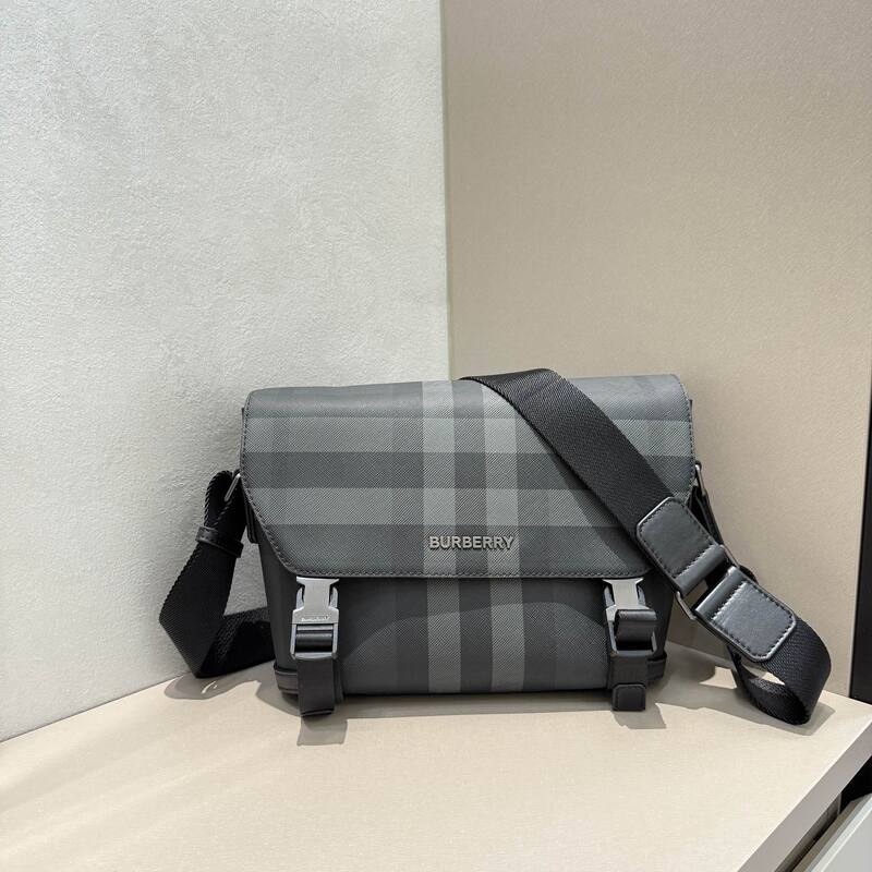 Burberry Charcoal Check messenger bag — AAA Quality Replica