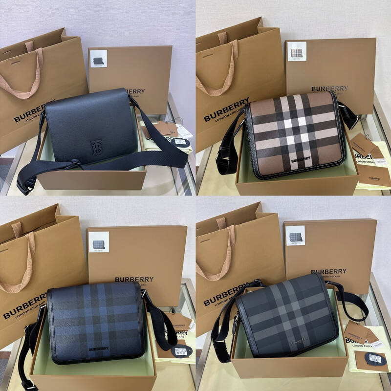 Burberry Black Beige Charcoal Check crossbody bag — Top Quality Replica