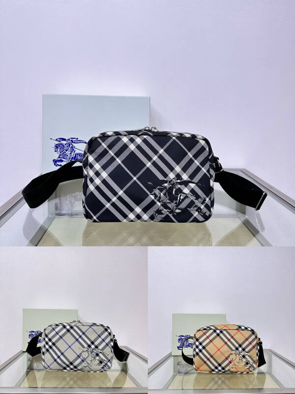 Burberry Black Beige Charcoal Check crossbody bag — Top Quality Replica