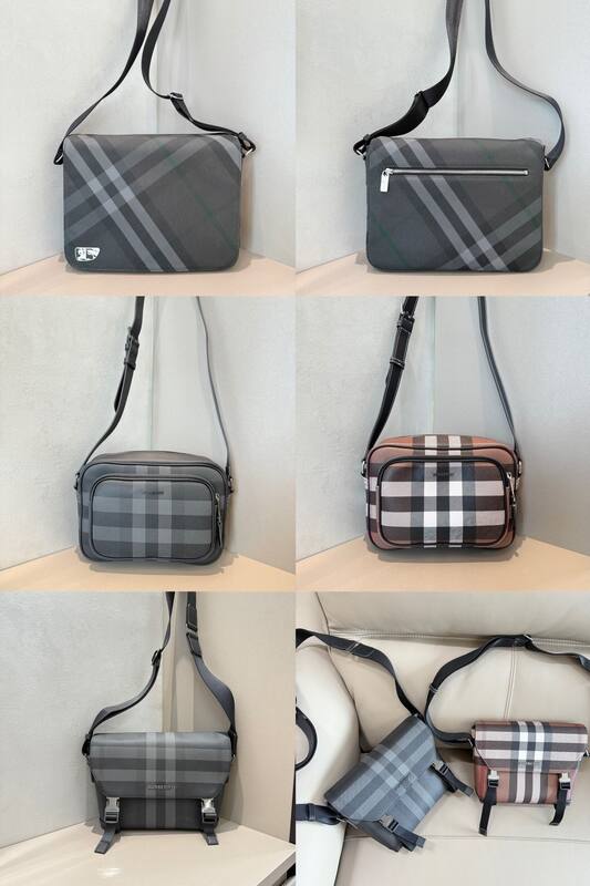 Burberry Black Beige Charcoal Check crossbody bag — Top Quality Replica