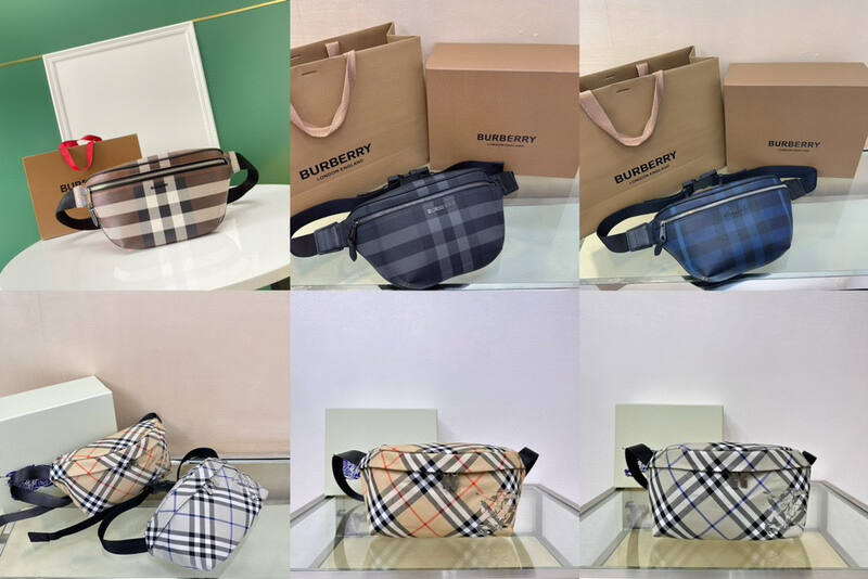 Burberry Black Beige Charcoal Check crossbody bag — Top Quality Replica