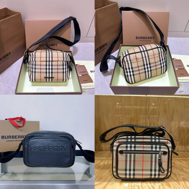 Burberry Black Beige Charcoal Check crossbody bag — Top Quality Replica