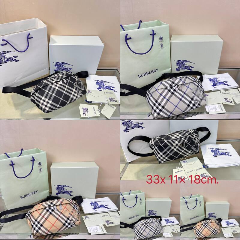 Burberry Black Beige Charcoal Check crossbody bag — Top Quality Replica