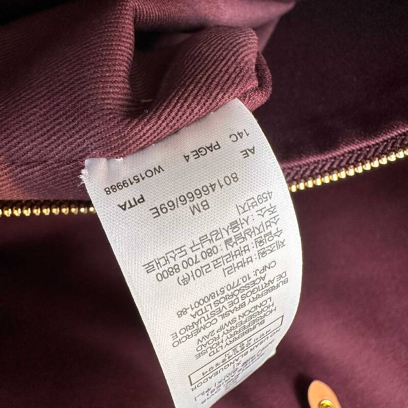 Burberry Vintage Check with Brown Leather Trim 40x32x16cm tote bag — Top Quality Replica