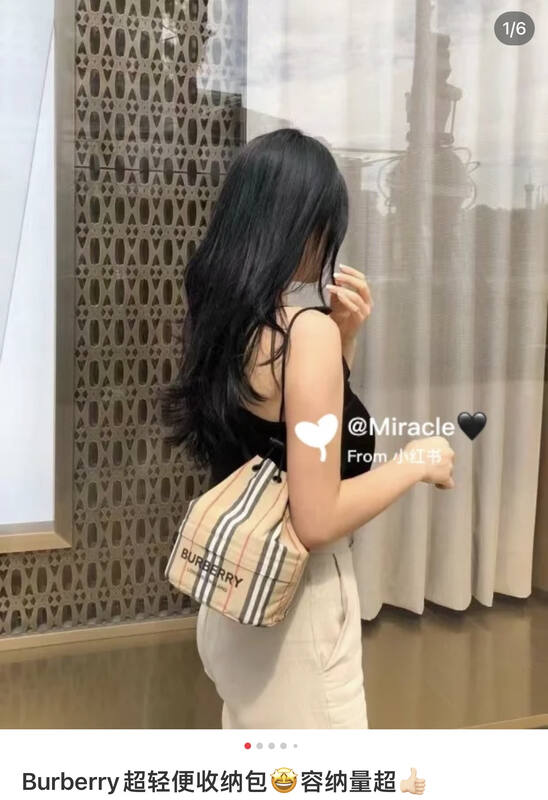 Burberry Beige Icon Stripe 18*19.5*12.5cm crossbody — Top Quality Replica