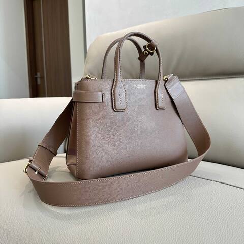 Burberry Taupe grained leather 26 x 12 x 19cm crossbody Top Quality Replica