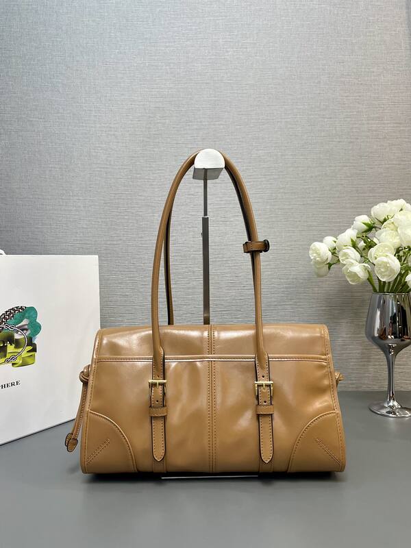 Prada Caramel brown leather 31x15x12cm shoulder — Top Quality Replica