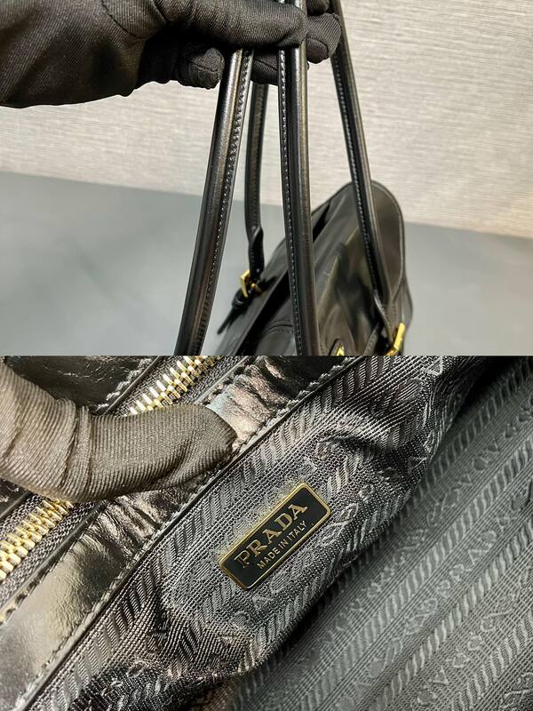 Prada Black shiny leather 31x15x12cm shoulder — AAA Quality Replica