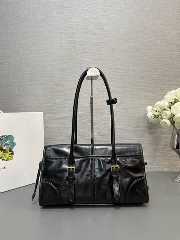 Prada Black shiny leather 31x15x12cm shoulder AAA Quality Replica