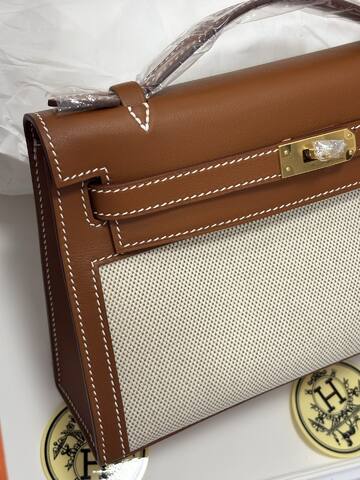 Hermes Kelly Gold swift leather shoulder AAA Quality Replica