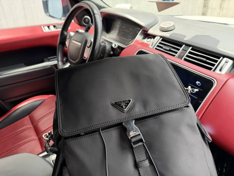Prada Nylon black 39x40x15cm backpack — Premium Replica