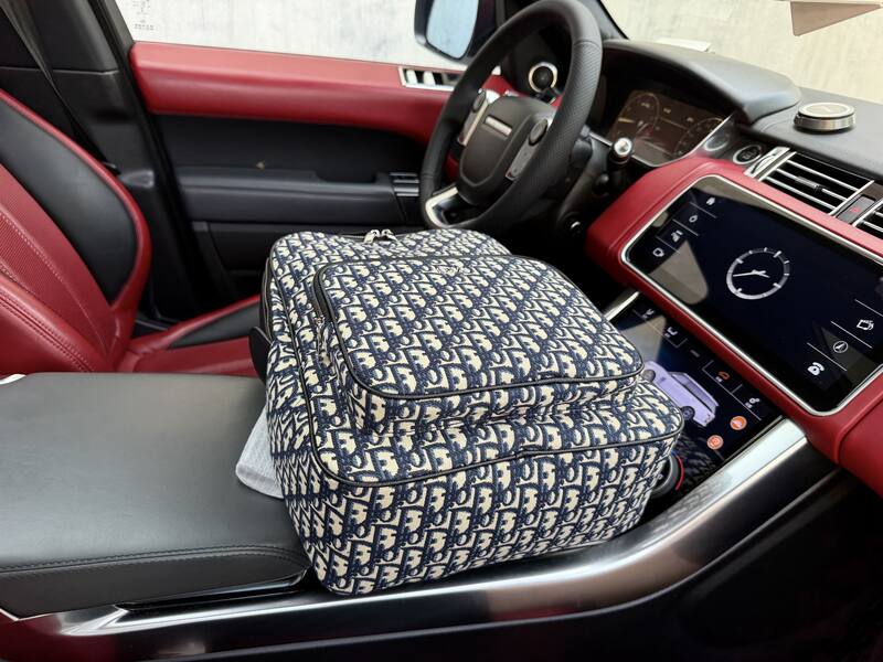 Dior Oblique Navy Beige 30x41x12cm travel — Premium Replica