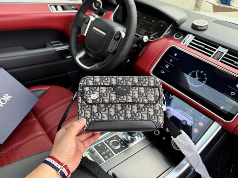 Dior Oblique navy beige 21x14x7cm crossbody — 1:1 Replica