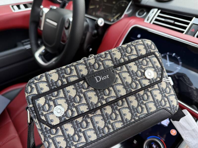 Dior Oblique navy beige 21x14x7cm crossbody — 1:1 Replica