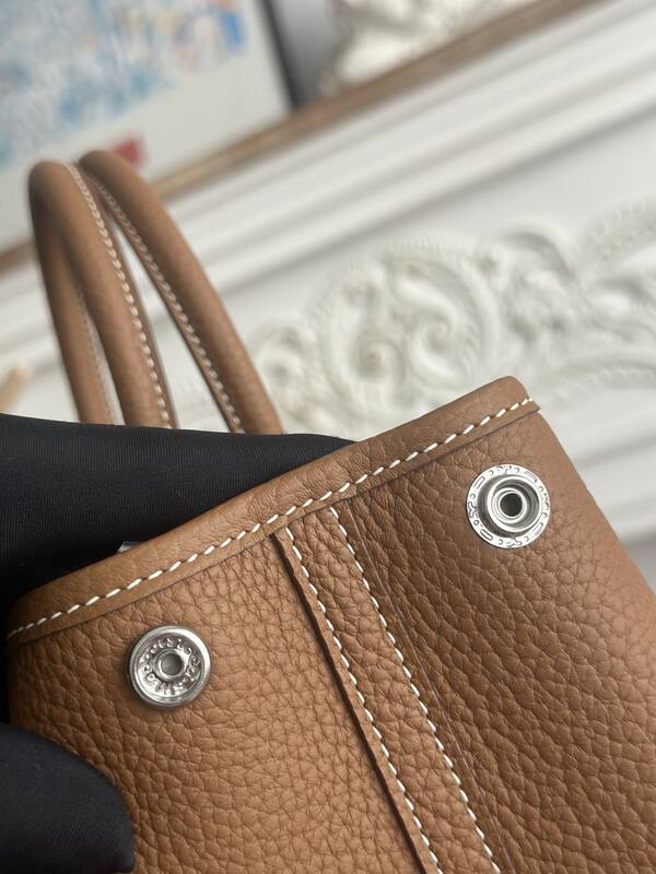Hermes Garden Party Brown Leather tote — AAA Quality Replica
