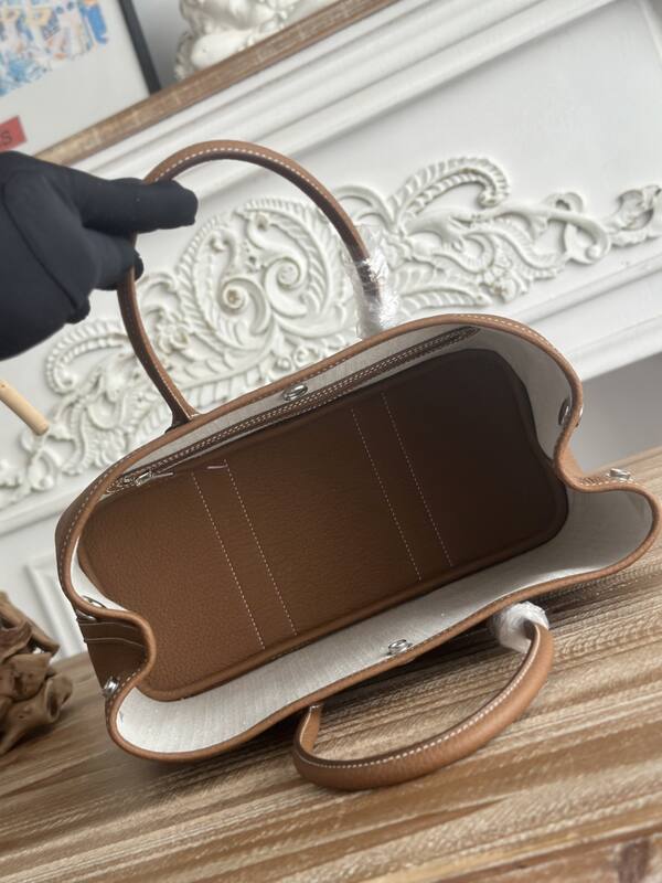 Hermes Garden Party Brown Leather tote — AAA Quality Replica