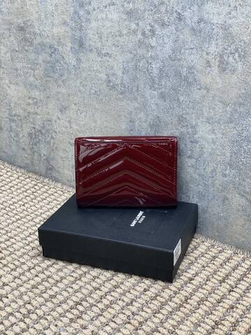 Saint Laurent Monogram Burgundy patent leather evening Top Quality Replica