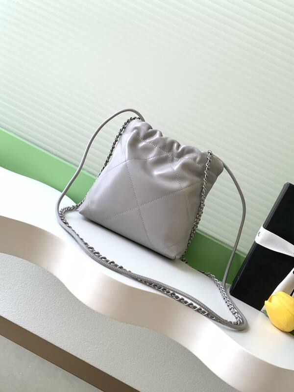 Chanel Light gray mini shoulder — AAA Quality Replica