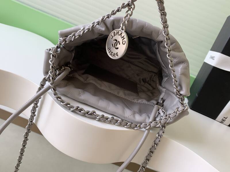 Chanel Light gray mini shoulder — AAA Quality Replica