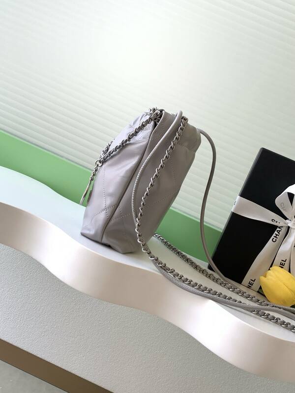Chanel Light gray mini shoulder — AAA Quality Replica