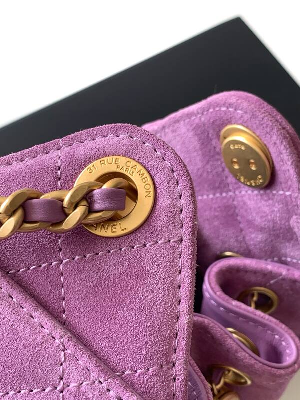 Chanel Purple suede crossbody — 1:1 Replica