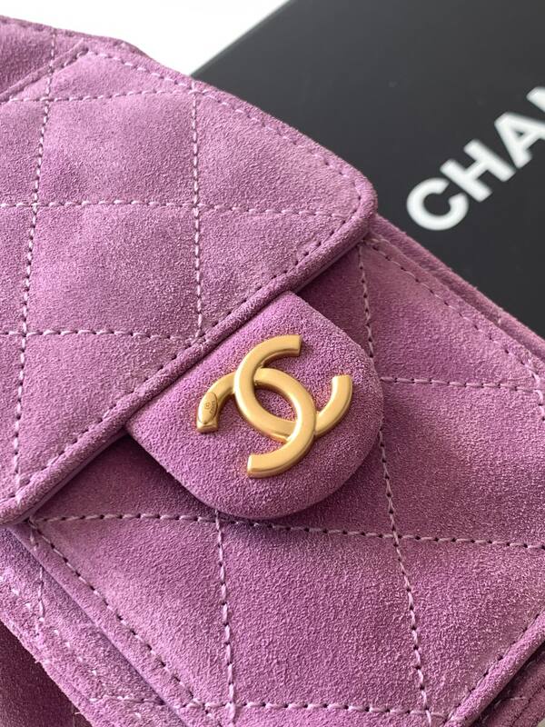 Chanel Purple suede crossbody — 1:1 Replica