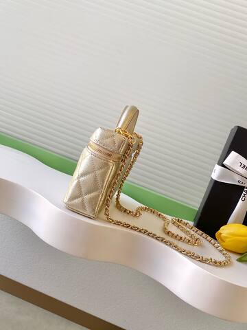 Chanel Vanity Case Metallic Gold crossbody 1 1 Replica