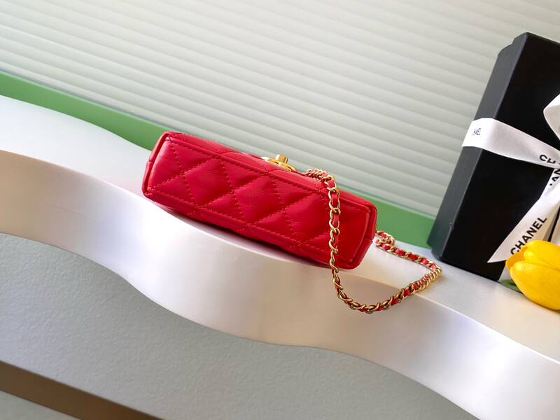 Chanel Kelly Red mini crossbody — Top Quality Replica