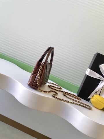 Chanel Kelly Brown mini crossbody 1 1 Replica