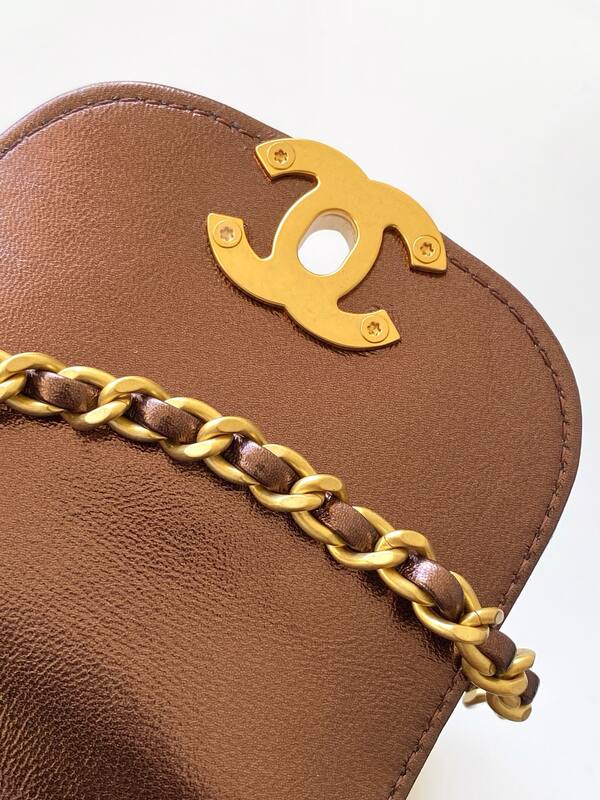 Chanel Kelly Brown quilted leather shoulder — Premium Replica