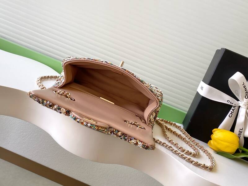 Chanel Classic Flap Gold sequin shoulder — 1:1 Replica
