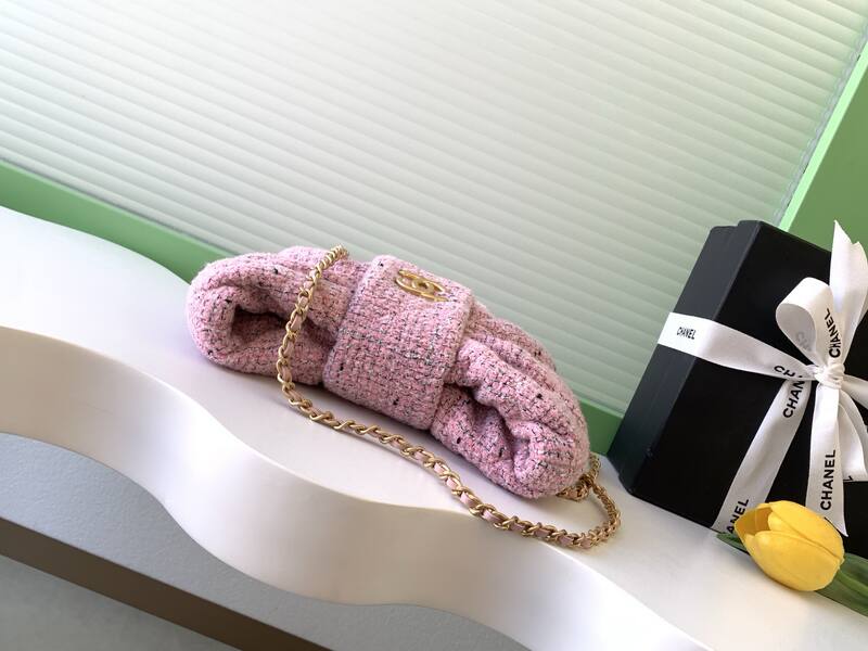 Chanel Pink tweed mini crossbody — 1:1 Replica