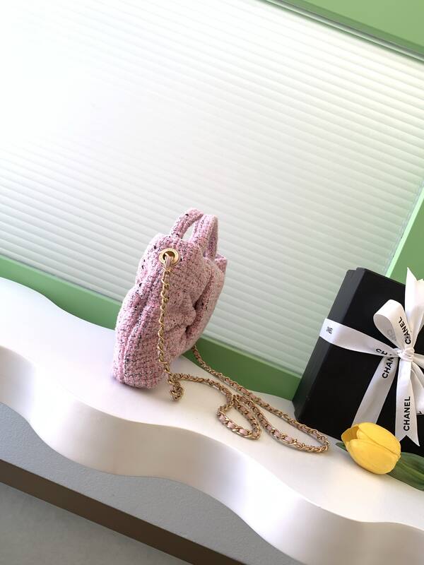 Chanel Pink tweed mini crossbody — 1:1 Replica