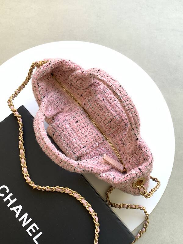 Chanel Pink tweed mini crossbody — 1:1 Replica