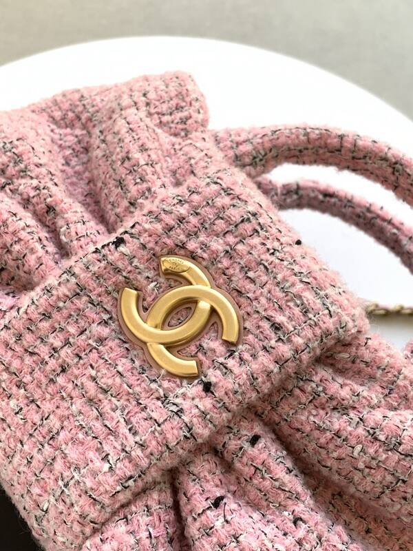 Chanel Pink tweed mini crossbody — 1:1 Replica