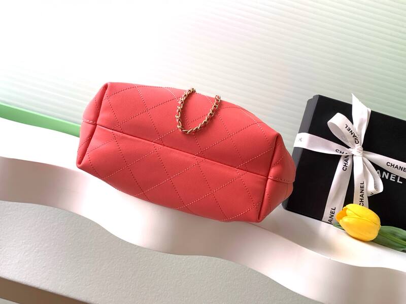 Chanel Coral Pink Quilted Leather shoulder — Premium Replica