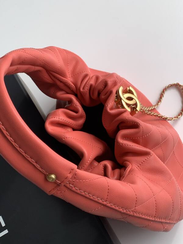 Chanel Coral Pink Quilted Leather shoulder — Premium Replica